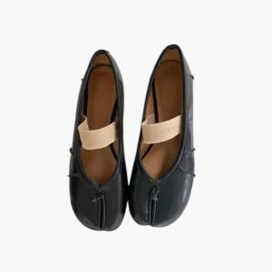 Tabi split-toe ballerinaer med elastisk bånd