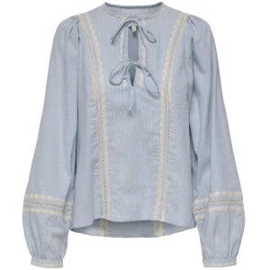 Only dame bluse ONLMONICA - Cloud Dancer BLUE RIBBON